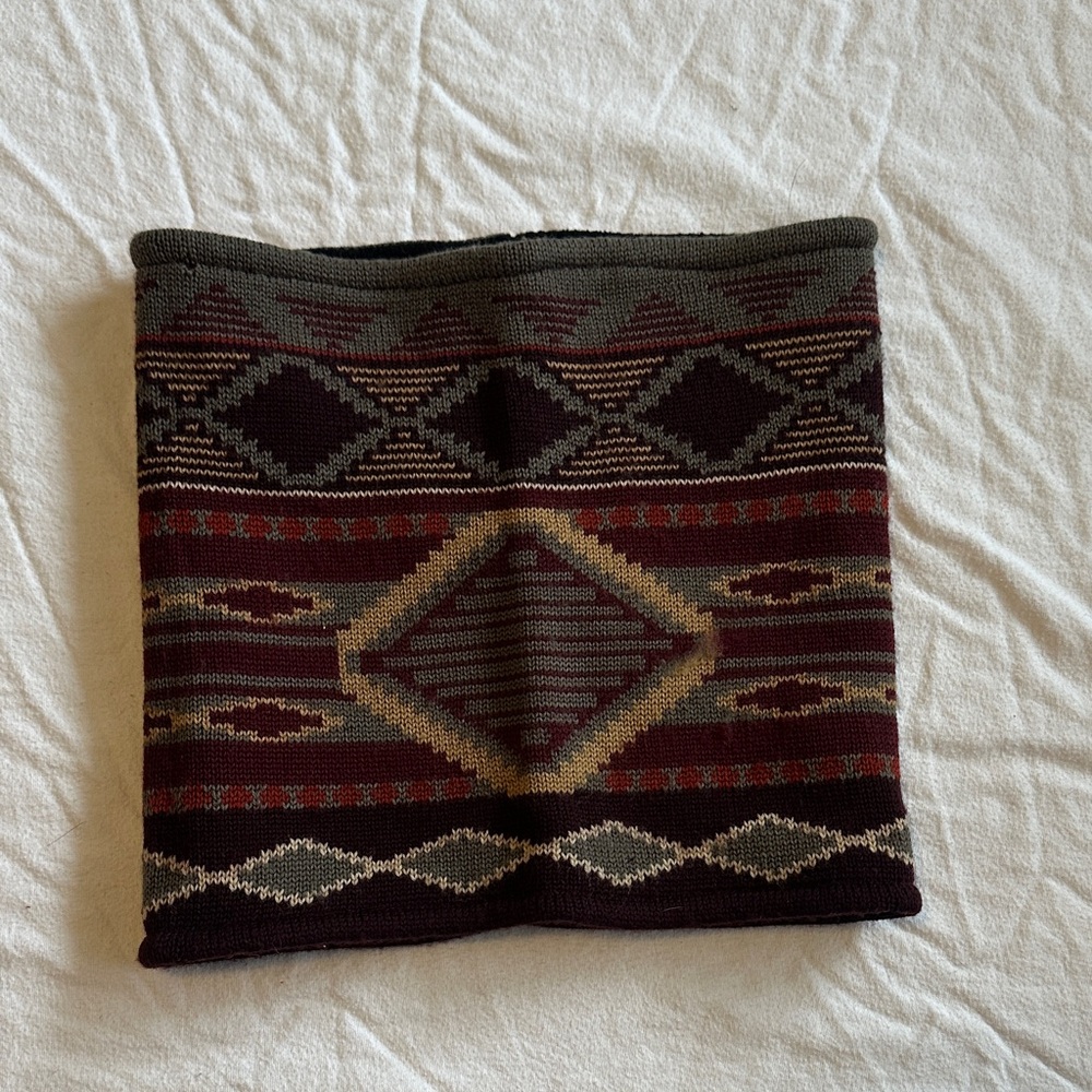 Pendleton Neck Warmer Merino Wool Blend Knit Cowl Scarf